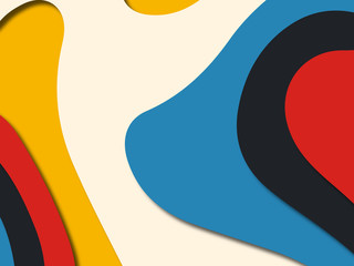 Colorful carving art.Paper cut abstract background with paper cut shapes. Template design layout for business presentations, flyers, posters, invitations