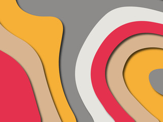 Colorful carving art.Paper cut abstract background with paper cut shapes. Template design layout for business presentations, flyers, posters, invitations