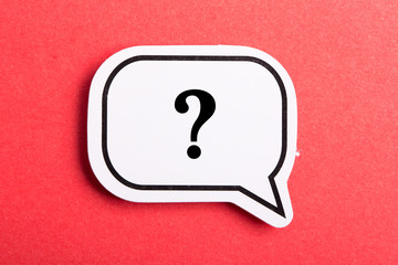 Question Mark Speech Bubble Isolated