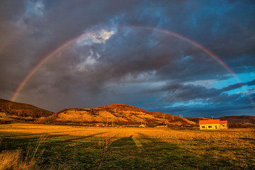 rainbow over the valley