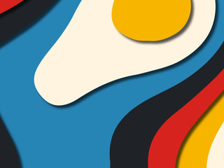 Colorful carving art.Paper cut abstract background with paper cut shapes. Template design layout for business presentations, flyers, posters, invitations