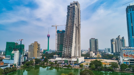 Aerial. Colombo - commercial capital and largest city of Sri Lanka.