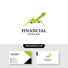Financial Logo Template, Accounting Logo Template, Free Business Card