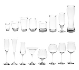 Various red wine glasses