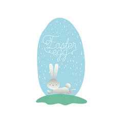 rabbit in the garden easter card