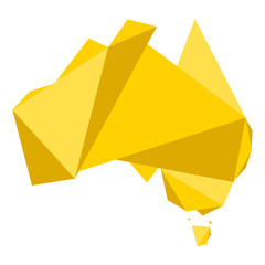 Geometric map of Australia. Vector illustration design © laudiseno