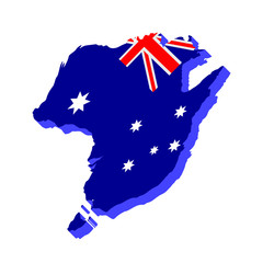 3D map of Australia. Vector illustration design