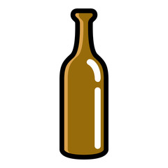 Isolated beer bottle icon. Vector illustration design