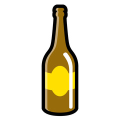 Isolated beer bottle icon. Vector illustration design