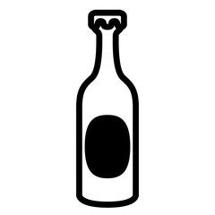 Isolated beer bottle icon. Vector illustration design