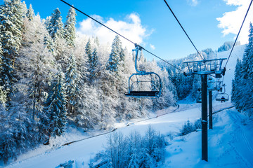 winter landscape in Predeal, Romania