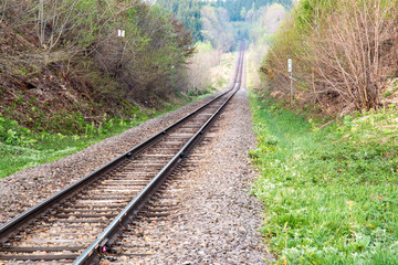 Fototapeta premium ローカル線の線路 / 北海道の田舎