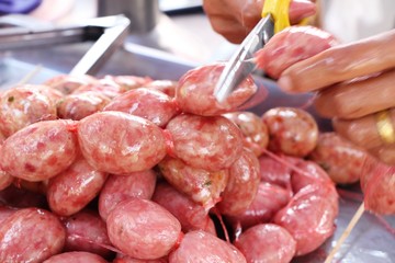 sausage asia for cooking at street food