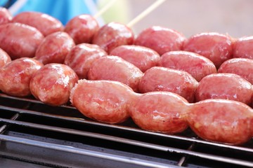 grilled sausage asia delicious at street food
