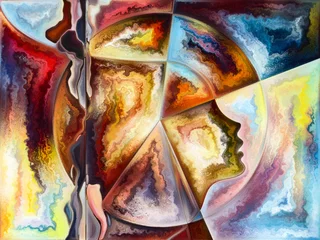 Schilderijen op glas Colorful Living Canvas © agsandrew