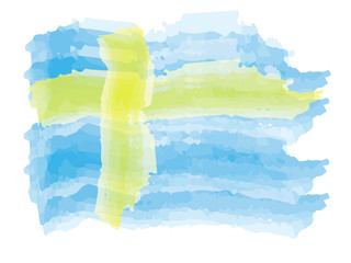 Isolated flag of Sweden. Vector illustration design