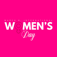 Happy women day with a female symbol image. Vector illustration design