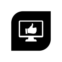 thumb up monitor icon