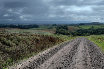 どんよりと曇った美瑛の丘 / 北海道美瑛町の観光イメージ