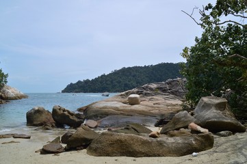 rocks and sea