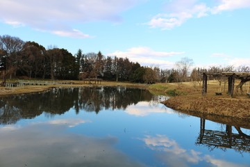 風景　空　公園　茨城