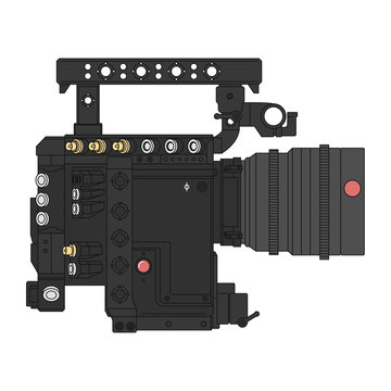 Cinema camera flat illustration
