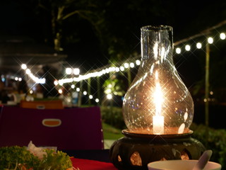 candles light at night