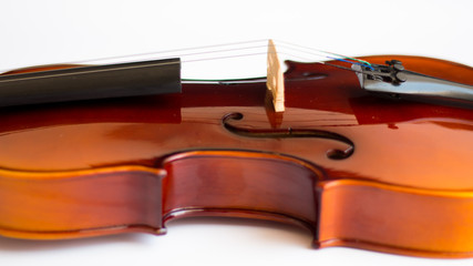 Obraz na płótnie Canvas Violin in white background with bow