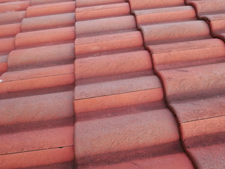 red roof tiles background
