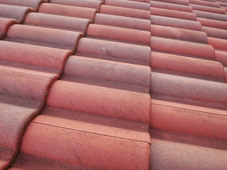 red roof tiles background