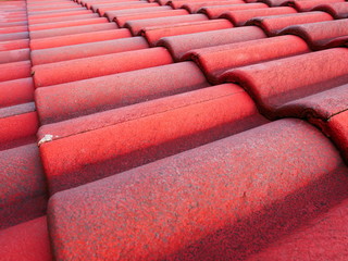 red roof tiles background
