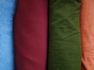 Fototapeta na wymiar colorful silk cloth background,cotton fabric texture