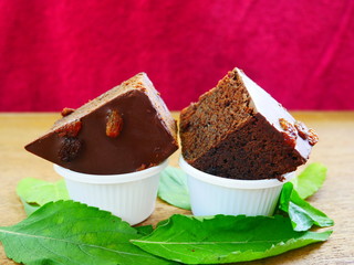 cake with cream and chocolate