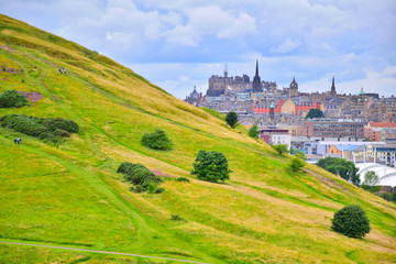 Fototapeta na wymiar Edinburgh Scotland view from Arthur's Seat