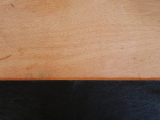 wood and black leather texture background