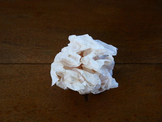 crumpled white paper background,recycle paper ball