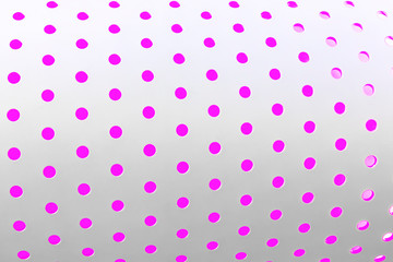 Pink polka dot on white background for texture