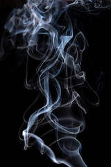 Abstract smoke isolated on dark background