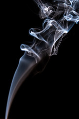 Abstract smoke isolated on dark background