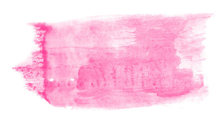 Obraz na płótnie Canvas Abstract watercolor background hand-drawn on paper. Volumetric smoke elements. Pink Peacock color. For design, web, card, text, decoration, surfaces.