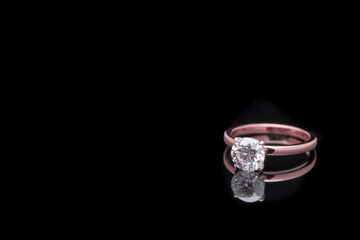 Diamond Ring on Reflected Glass