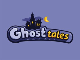 Mystical logo template. Ghosts, witches, sorcerers. Vector format, available for editing. Colour version on a dark background.