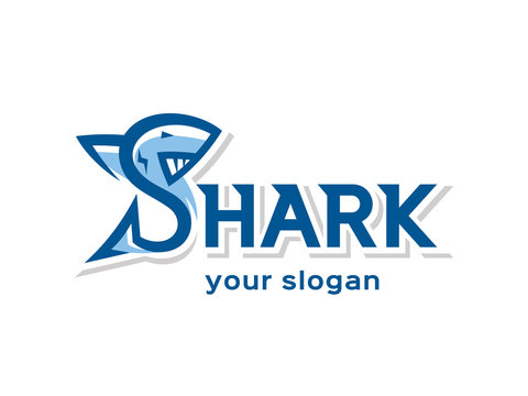 Shark logo template. Vector format
