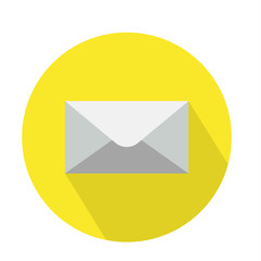Mail, e-mail icon, symbol on color background. Vector isolated design