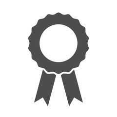 Certification seal award icon, symbol. Ribbon stamp symbol vector isolated