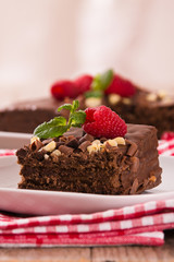 Chocolate cake.