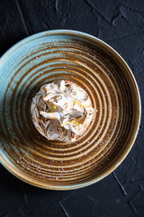 Tasty cake on a dark background