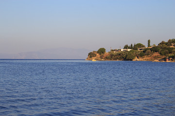 Fototapeta na wymiar Aegean Sea. Coast of the Aegean Sea in Turkey. Kusadasi.