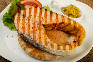 Grilled salmon