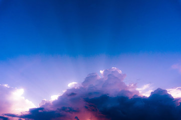 sunlight shining through beautiful clouds sunset sky